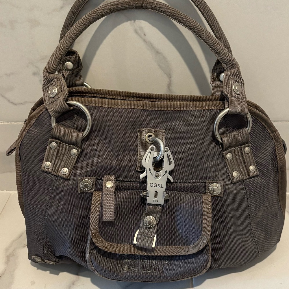 George Gina & Lucy Soft Wrap Shoulder Bag in Grey